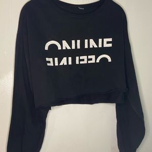 Cropped long sleeve tee